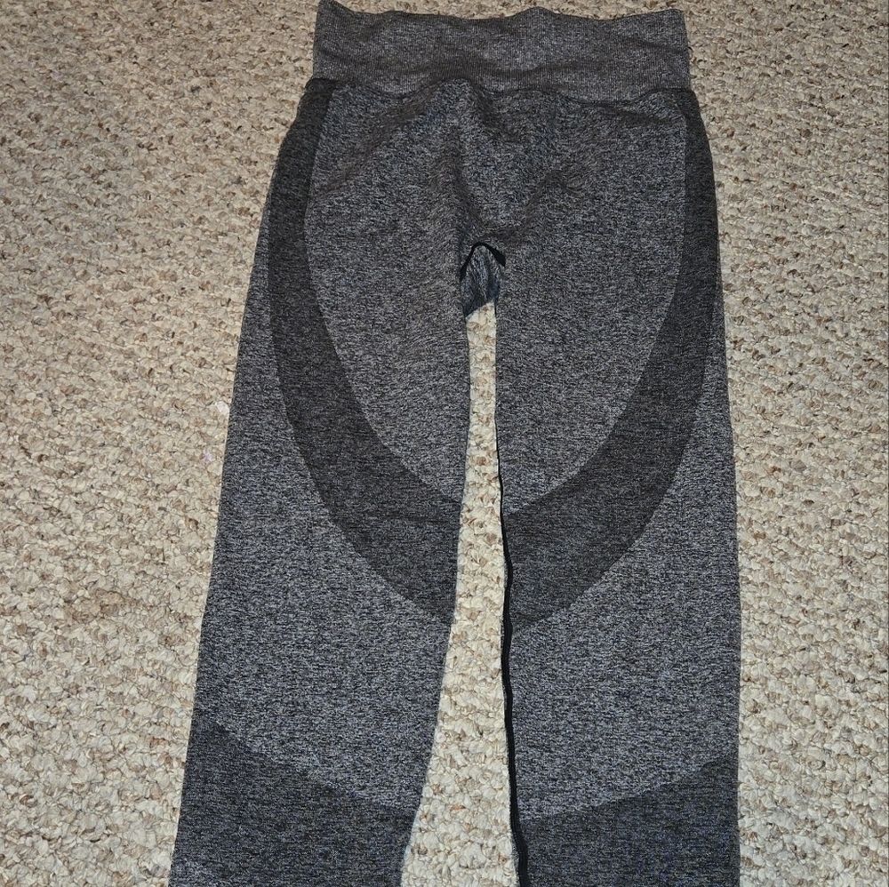 Pink Victoria's Secret Leggings Seamless Yoga Pants Heather Grey Size Medium